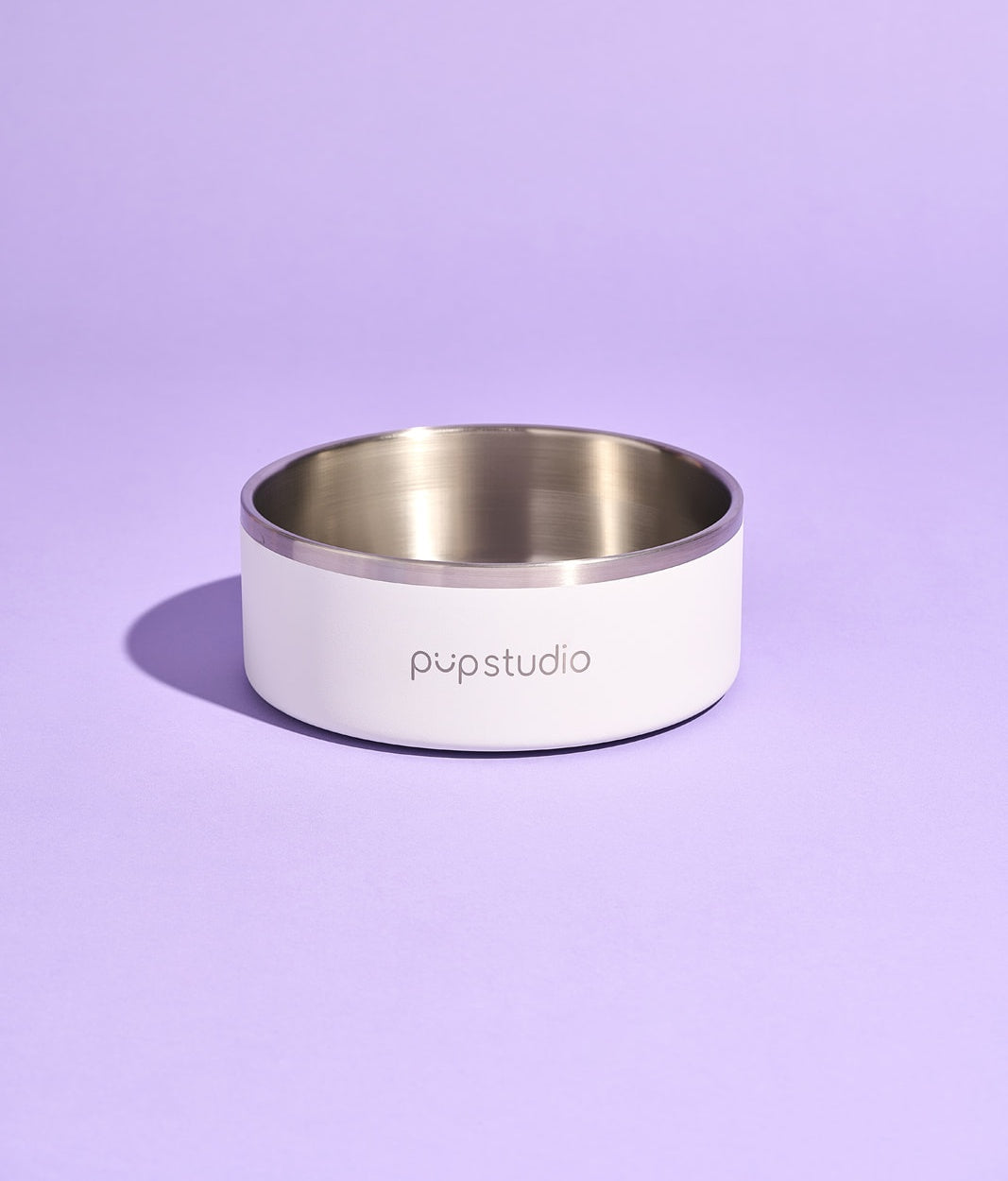 Pupstudio Stainless Steel Bowl (White)
