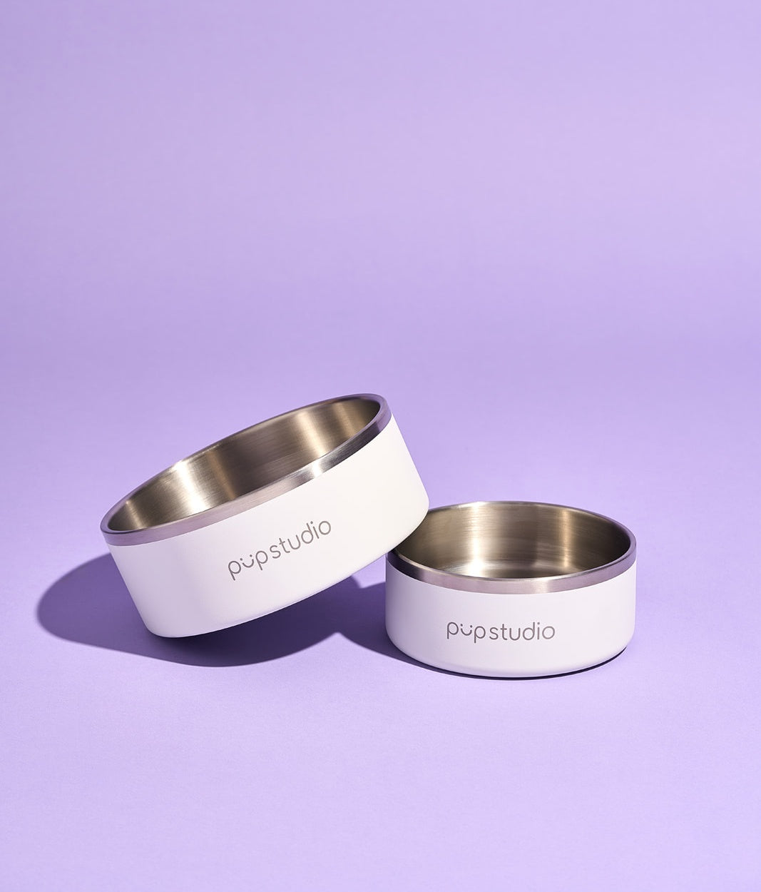Pupstudio Stainless Steel Bowl (White)