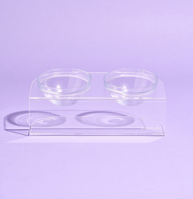 PupStudio Double Glass Bowl