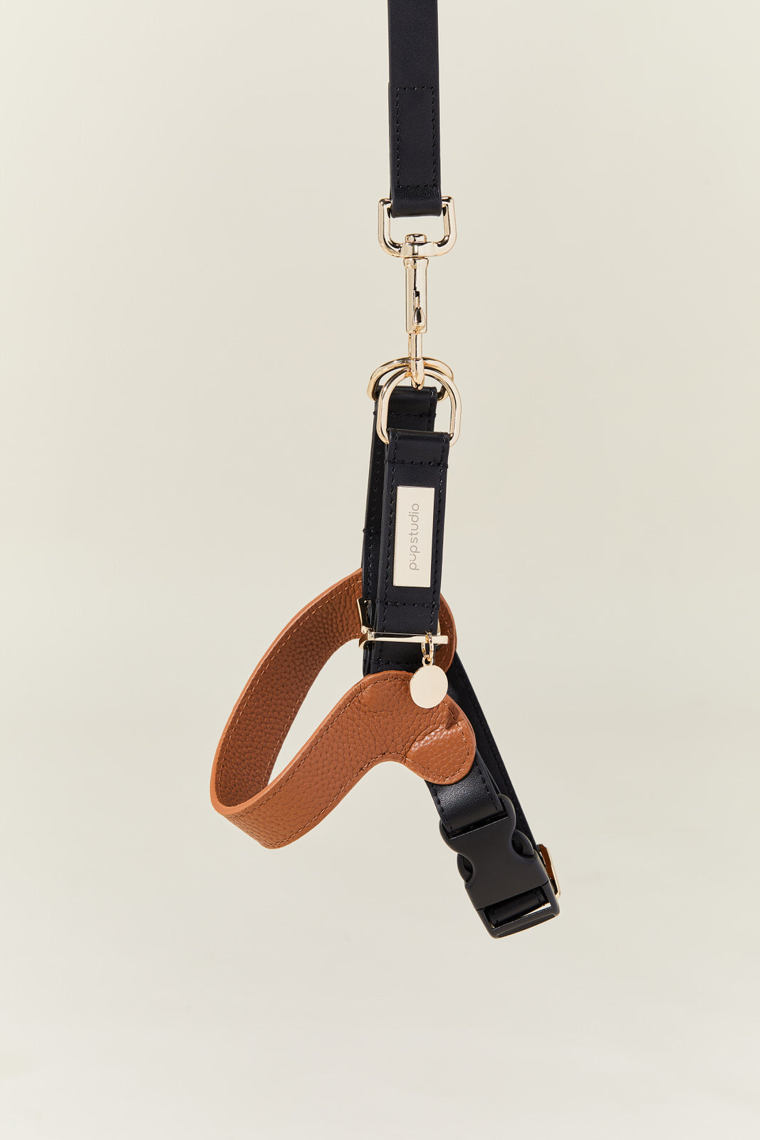 Genuine Leather Harness with Leash