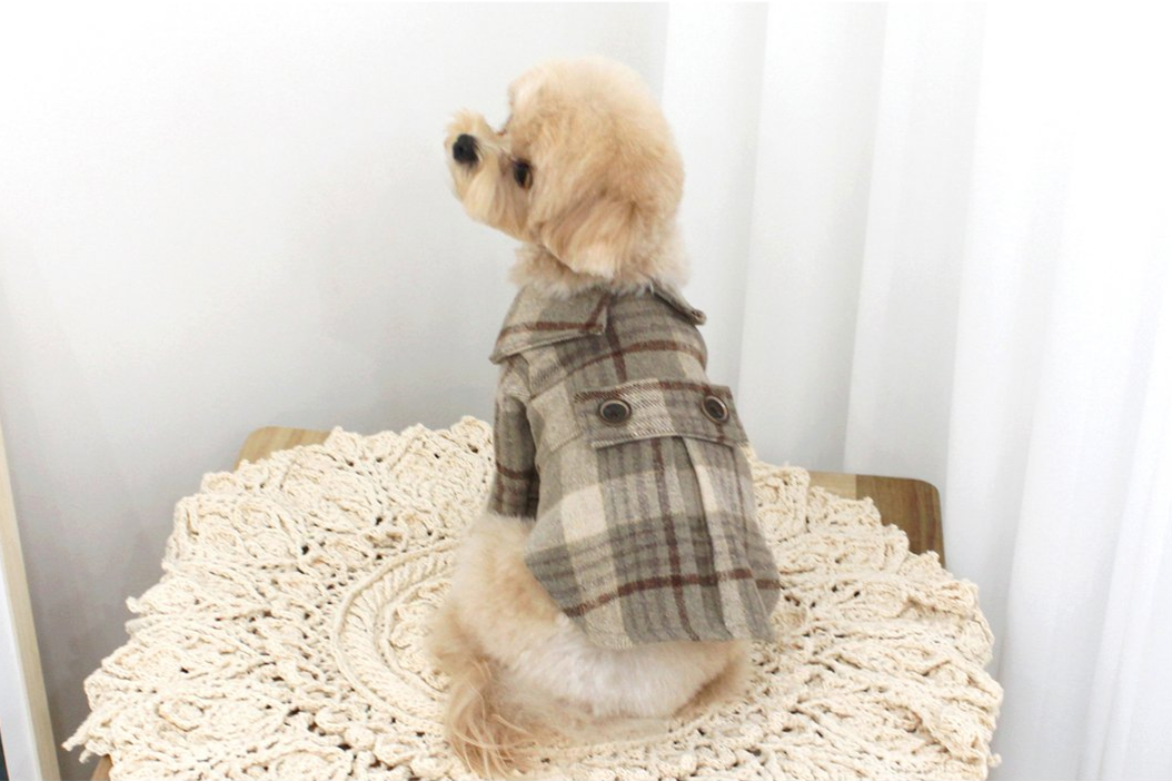Khaki Checkered Coat